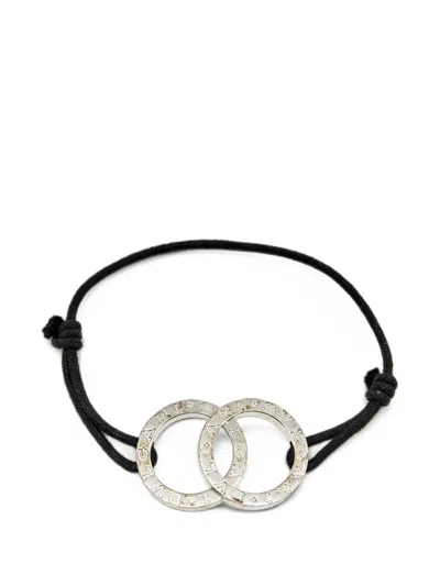 Pre-owned Bvlgari Fortuna Interlocking Circles Bracelet In Silver