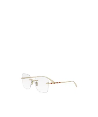 Bvlgari Frameless Non-prescription Glasses In Red
