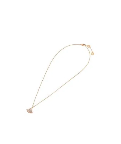 Bvlgari Full Diamond Sector Necklace In Yellow
