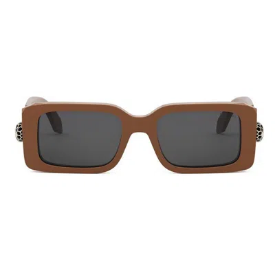 Bvlgari Full Frame Sunglasses In Brown