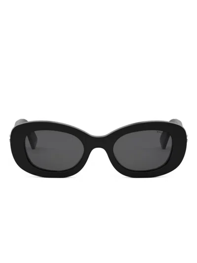 Bvlgari Geometric-frame Sunglasses In Black