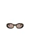 Bvlgari Geometric Frame Sunglasses In Brown