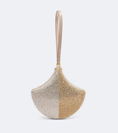 Bvlgari Ginkgo Embellished Clutch In Gold