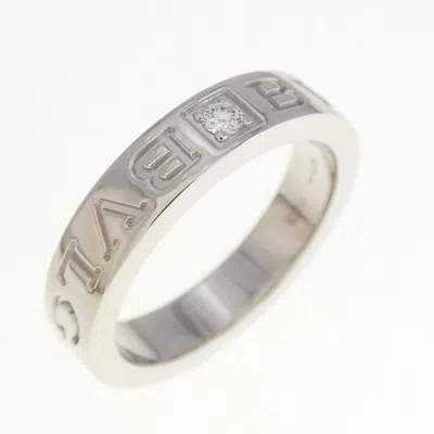 Pre-owned Bvlgari Gold (18k) Band Ring () In Silver