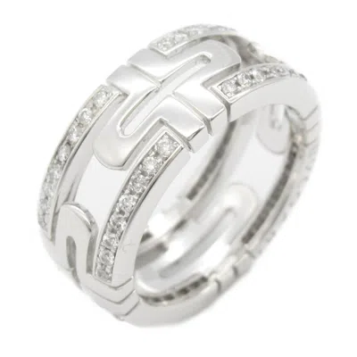 Pre-owned Bvlgari Gold (18k) Band Ring () In Silver