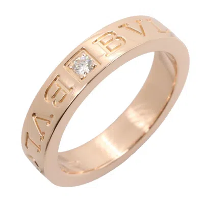 Pre-owned Bvlgari Gold Clear Pink Gold (18k) Band Ring () In Gold, Clear