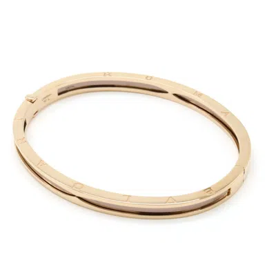 Pre-owned Bvlgari Gold Pink Gold Gold Ceramic Pink Gold (18k) Bangle () In Multi