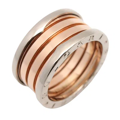 Pre-owned Bvlgari Gold Silver Pink Gold (18k) White Gold (18k) Band Ring () In Gold, Silver