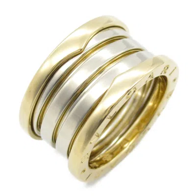 Pre-owned Bvlgari Gold Silver Yellow Gold (18k) White Gold (18k) Band Ring () In Multi