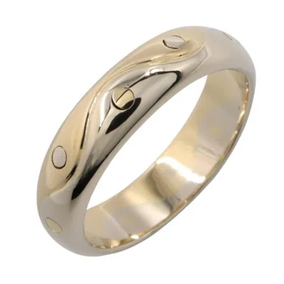 Pre-owned Bvlgari Gold Silver Yellow Gold (18k) White Gold (18k) Band Ring () In Multi