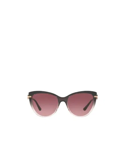 Bvlgari Gradual Pink Logo Sunglasses