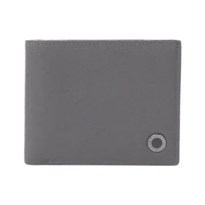 Pre-owned Bvlgari Gray Leather Bill Wallet (bi-fold) ()