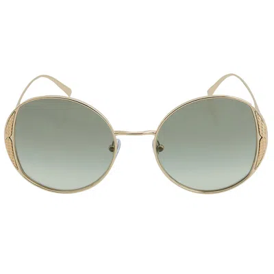 Bvlgari Green Gradient Round Ladies Sunglasses Bv6169 278/3m 53 In Purple