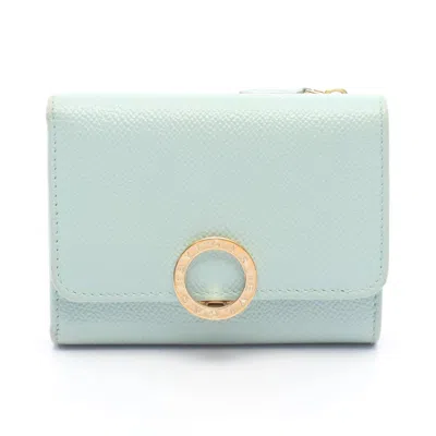 Pre-owned Bvlgari Green Leather Wallet (tri-fold) ()