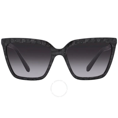 Bvlgari Grey Gradient Cat Eye Ladies Sunglasses Bv8255b 54128g 57 In Black / Grey