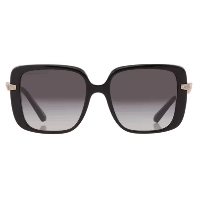 Bvlgari Grey Gradient Square Ladies Sunglasses Bv8237b 501/8g 55 In Black