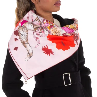 Bvlgari Heritage Printed Silk Twill Scarf In Pink