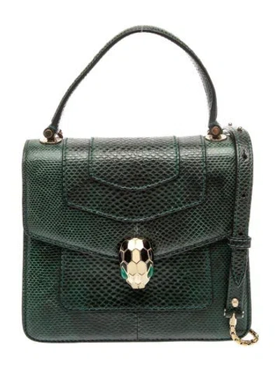 Pre-owned Bvlgari Karung Top Handle Bag In Green