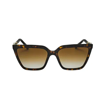 Bvlgari Ladies Black Cat Eye Sunglasses 0bv8255b-501/87 In Brown