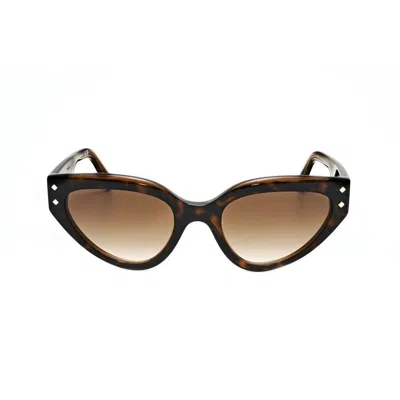 Bvlgari Ladies Black Cat Eye Sunglasses 0bv8256-54703b-2 In Brown