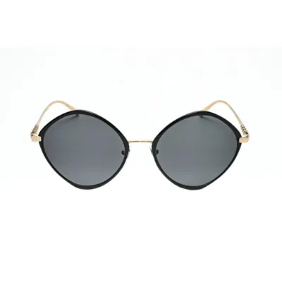 Bvlgari Ladies Black Irregular Sunglasses 0bv6186k-20148g-2