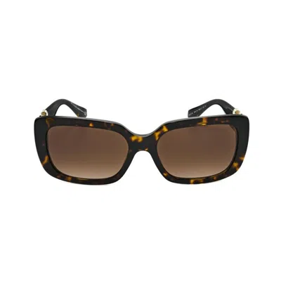 Bvlgari Ladies Black Rectangular Sunglasses 0bv8223b-504/13 In Brown