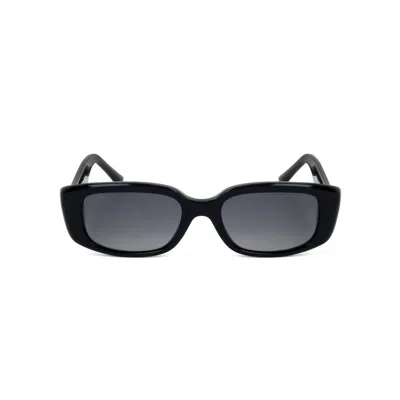 Bvlgari Ladies Black Rectangular Sunglasses 0bv8259-504/13-1 In ["black"]