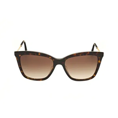 Bvlgari Ladies Brown Cat Eye Sunglasses 0bv8257f-504/13 In Animal Print