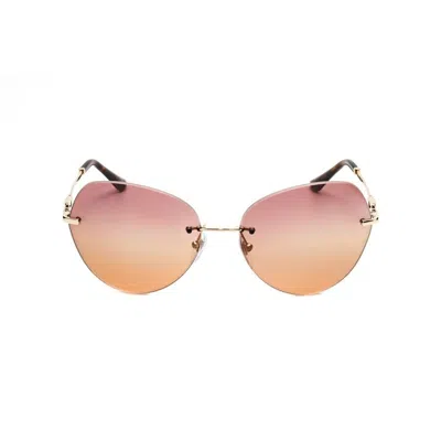 Bvlgari Ladies Gold Tone Cat Eye Sunglasses 0bv6183-202387-3 In Multi