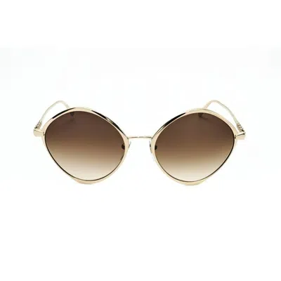 Bvlgari Ladies Gold Tone Irregular Sunglasses 0bv6186k-20148g-4