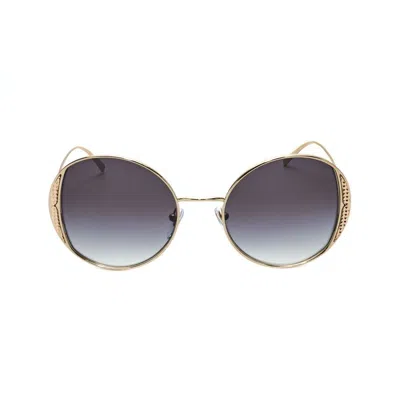Bvlgari Ladies Gold Tone Round Sunglasses 0bv6169-20148g-2
