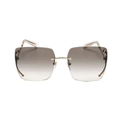 Bvlgari Ladies Grey Square Sunglasses 0bv6190bd-278/3b In Gold