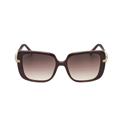 Bvlgari Ladies Purple Rectangular Sunglasses 0bv8237b-5500e2-2 In Brown