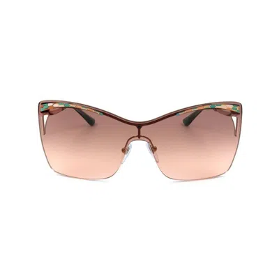 Bvlgari Ladies Rose Gold Tone Cat Eye Sunglasses 0bv6138-20148g-1 In Multi
