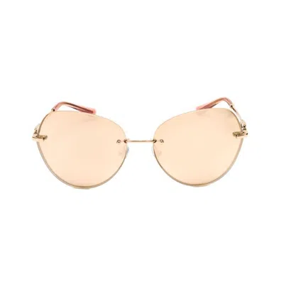 Bvlgari Ladies Rose Gold Tone Cat Eye Sunglasses 0bv6183-202387-1 In Neutral