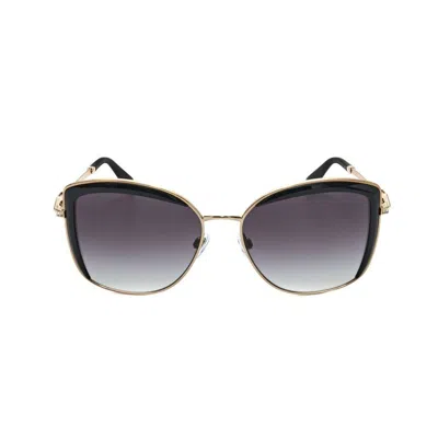 Bvlgari Ladies Rose Gold Tone Geometric Sunglasses 0bv6128b-20148g-2 In Black