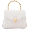 Bvlgari Ladies Serpenti Ivory Reverse Top Handle Handbag In White