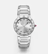 Bvlgari Unisex Stainless Steel Stainless Steel 103696 Stainless-steel And Diamond Quartz Watch In Silber