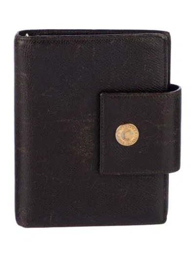 Pre-owned Bvlgari Leather Agenda Cover In Black