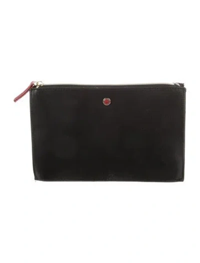 Pre-owned Bvlgari Leather Black Cosmetic Bag