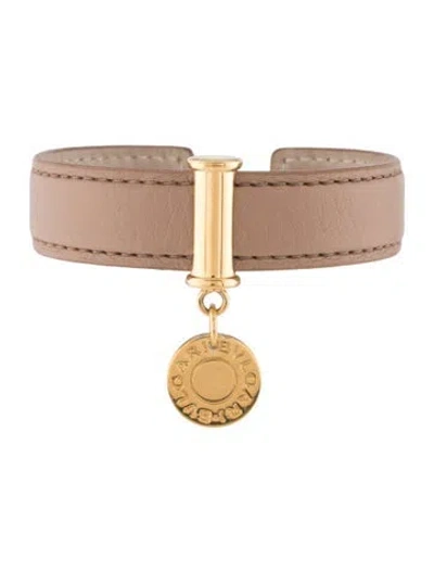Pre-owned Bvlgari Leather   Cuff Bracelet, 6.75" In Multicolor