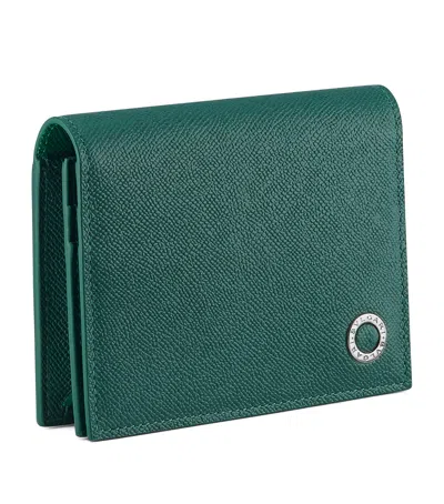 Bvlgari Leather   Man Business Card Holder In Green