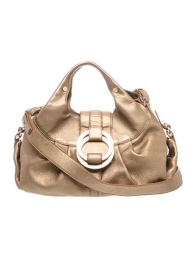 Pre-owned Bvlgari Leather Chandra In Neutrals