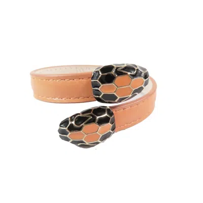 Pre-owned Bvlgari Leather Charm Bracelet () In Pink