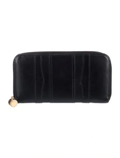 Pre-owned Bvlgari Leather Continental Wallet In Black
