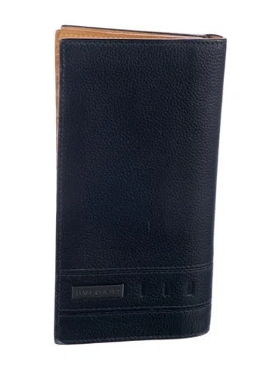 Pre-owned Bvlgari Leather Continental Wallet In Blue