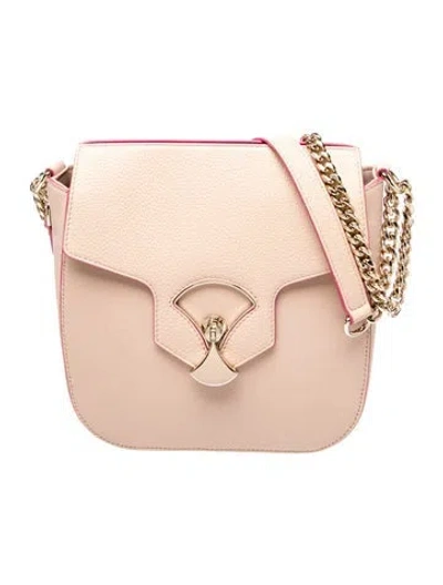 Pre-owned Bvlgari Leather Diva's Dream Crossbody In Pink