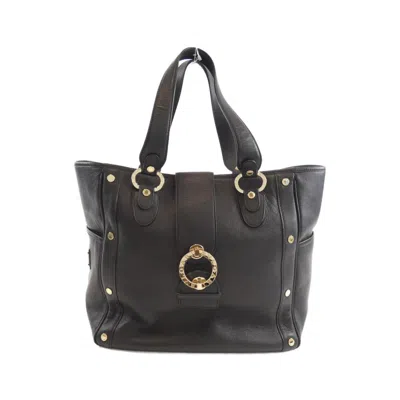 Pre-owned Bvlgari Leather Handbag () In Black