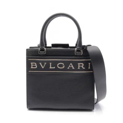 Pre-owned Bvlgari Leather Handbag () In Black