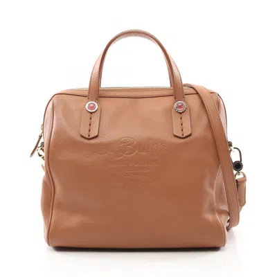 Pre-owned Bvlgari Leather Handbag () In Brown